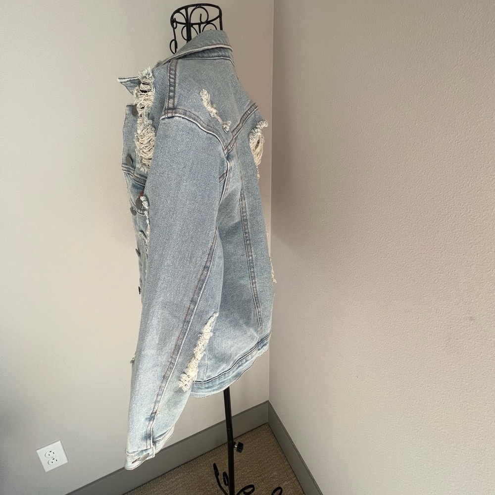 Distressed Jean Jacket - Picture 6 of 7